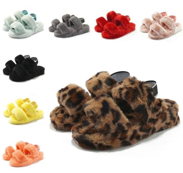

sandal ladies plush women shoes furry slippers slides warm indoor orange winter soft red size eur 36446373355, Black