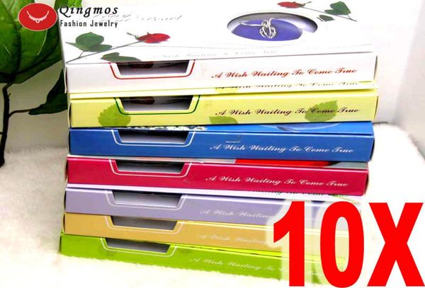 

qingmos whole 10 boxes wish pearl heart cage holder chokers necklace for women oyster love pearl pendant necklace gift set j196184610, Silver