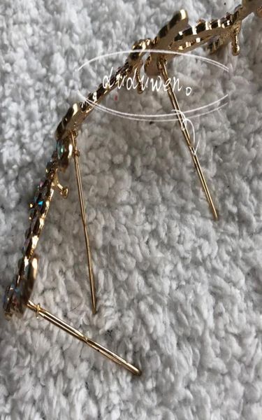 

45x3cm fashion metal hair clips classic stonehairpins 2c collection barrettes accessories suit for sweater brooch6140774, Golden;silver