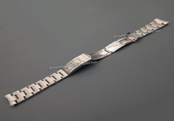 

20mm new silver brushed stainless steel curved end watch band strap bracelets for vintage watch6840649, Black;brown