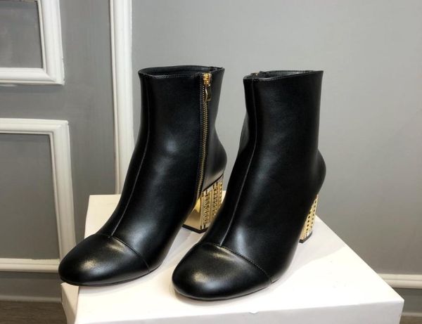 

winter high martin heeled and knight thick with short boots miss big aristocratic palace fashion wind small princess girl heart bo1003332, Black