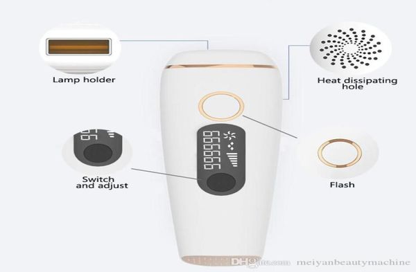 

new 999999 flash lcd display ipl hair removal laser epilator for women bikini painless poepilator ipl laser hair removal machin5419560, Black