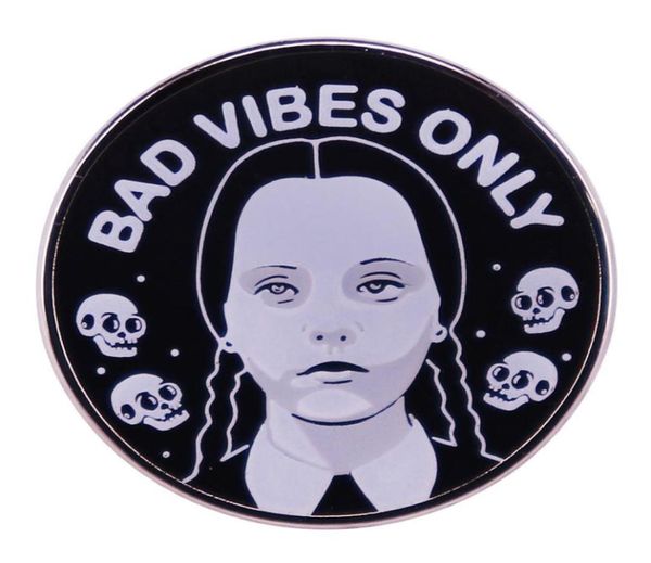 

badvibesonly wednesday addams badge fantasy comedy enamel pin4174042, Blue