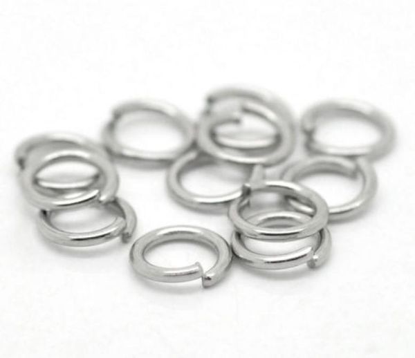 

whole 500pcslotquality quality accessories strong 316l stainless steel open ring jump ring 7x1mm size silver tone8232053