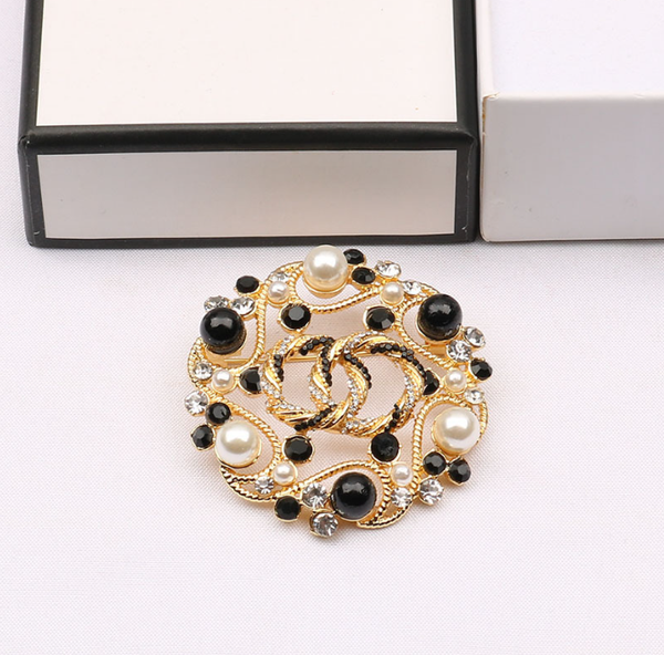 

20style women luxury designer letters brooches 18k gold plated ladies suits dress pins for wedding party jewelry gift accessorie, Gray