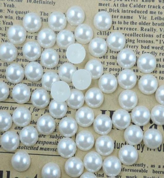 

1000pcs flatback half pearl flat back acrylic pearl diy crafts scrapbooking 4 6 8 10mm9227955, Black