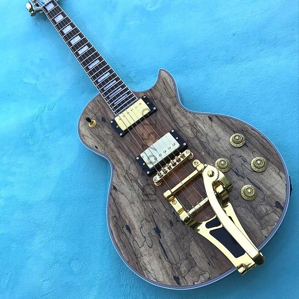 

beautiful tree burl wood big rocker electric guitar , ing