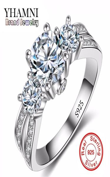 

fine jewelry ring silver real 925 sterling silver wedding rings set 1 carat sona cz diamant engagement rings for women rx036238d5142419, Slivery;golden