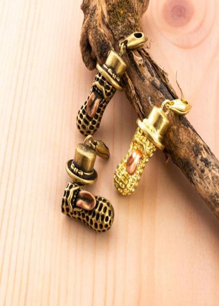 

keychains removable peanut shaped brass keychain0123453196625, Silver