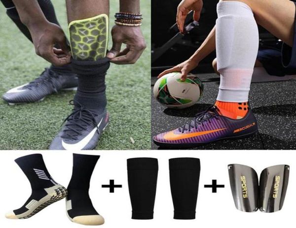 

elbow knee pads a set hight elasticity shin guard sleeves for soccer adults kids sock professional legging cover sports protecti4297643, Black;gray