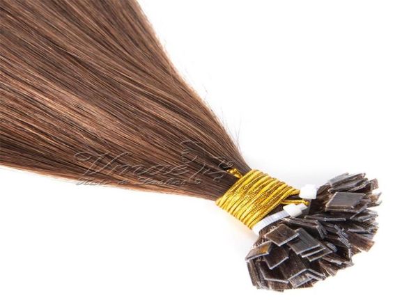 

vmae keratin fusion brazilian european blonde color double drawn u i flat v tip nail one donor virgin straight pre bonded human ha5782421, Black