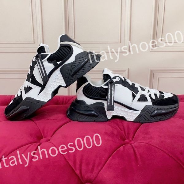 

new designer casual shoes woman shoe leather lace up men fashion platform sneakers white black mens womens