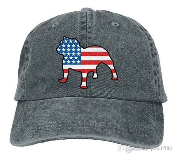 

pzx baseball cap for men women english bulldog american flag womens cotton adjustable jeans cap hat multicolor optional4669516, Blue;gray