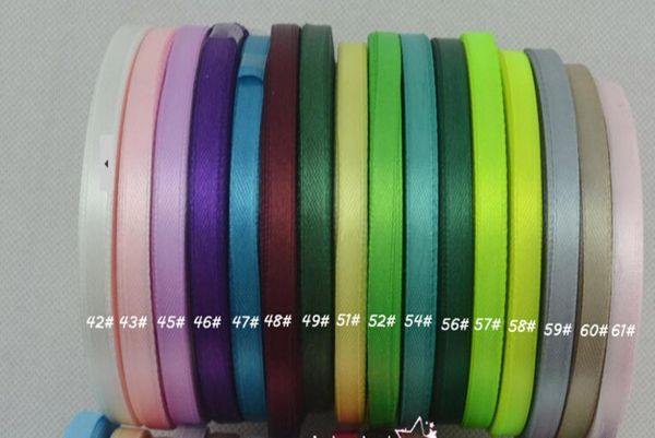 

11203903938mmsingle face satin ribbon 25 yardsroll total 20 rolls 500 yard lot mix 20color120 color for option1371306, Pink;blue