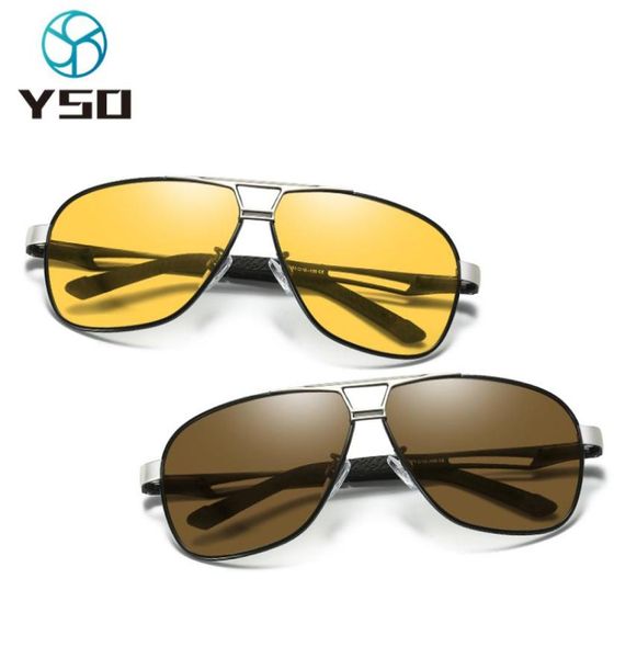 

yso pochromic night vision glasses for women men metal frame polarized glasses car driving anti glare night vision goggles9349654, White;black
