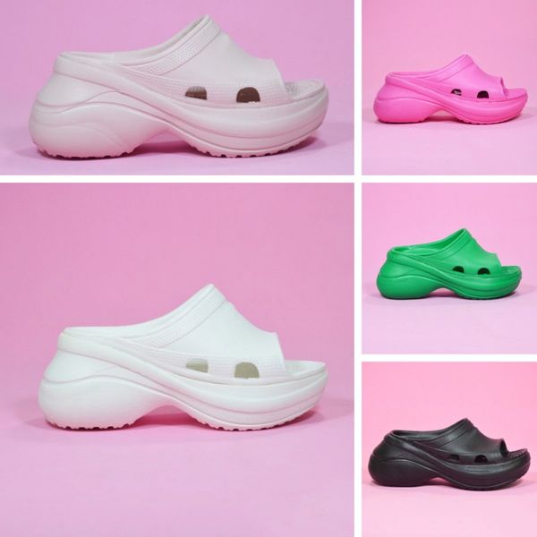 

slippers working outdoor designer sandals slides height increasing platform clogs walking outdoor slides spring size 36-40, Black