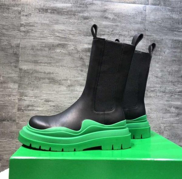 

boots 2022 latest women boots tire botega storm tires up chunky high boot real leather shoes crystal outdoor martin chaussures de 5100638, Black