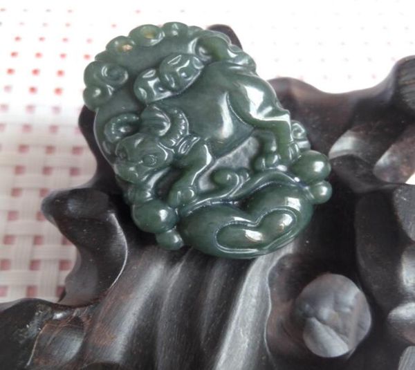 

china039s xinjiang hetian jade zodiac cattle peace pendant with d33441564, Silver