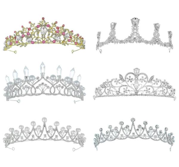 

selling women gold silver bridal crwns headpieces rhinestones crystals ss wedding crowns hair accessories7914421