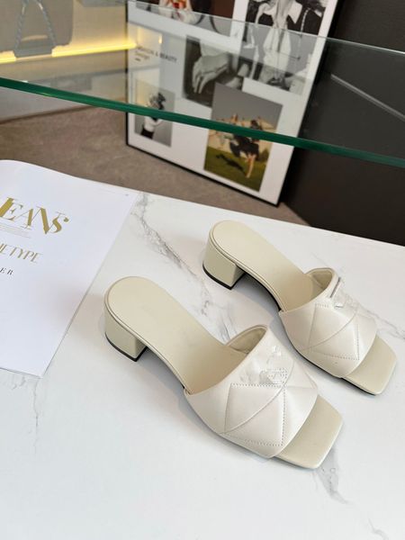 

fashion heels suede ladies sandals women slippers designer sandal lady wedding party shoes belt buckle rubber sole mules summer beach chunky, Black