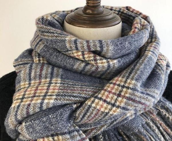 

scarves winter 2021 cashmere scarf ladies design warm blanket fourwheel women039s shawl decorative down1191503, Blue;gray