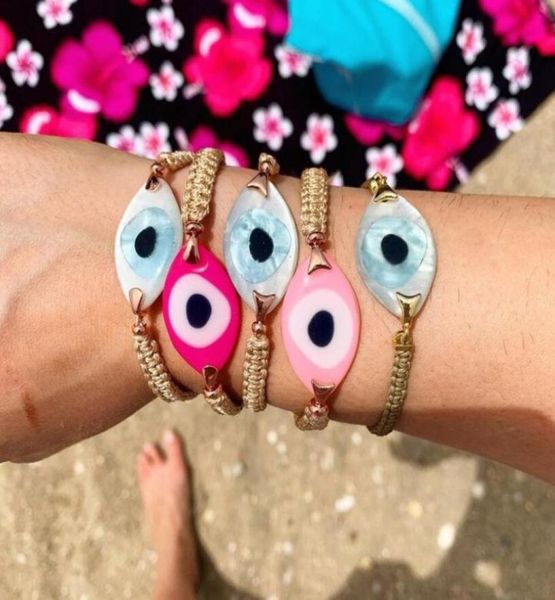 

evil eye bracelet for women trendy turkish eye jewelry bohemian friendship pulsera braided rope bracelets in bulk1493491, Golden;silver