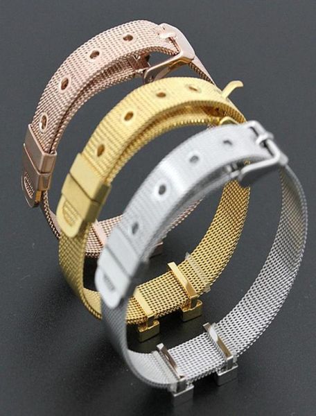 

colorfast jewelry titanium mesh bracelet fashion famous brand adjustable cuff wristband women h bangle joyas bijoux h96793100, Black