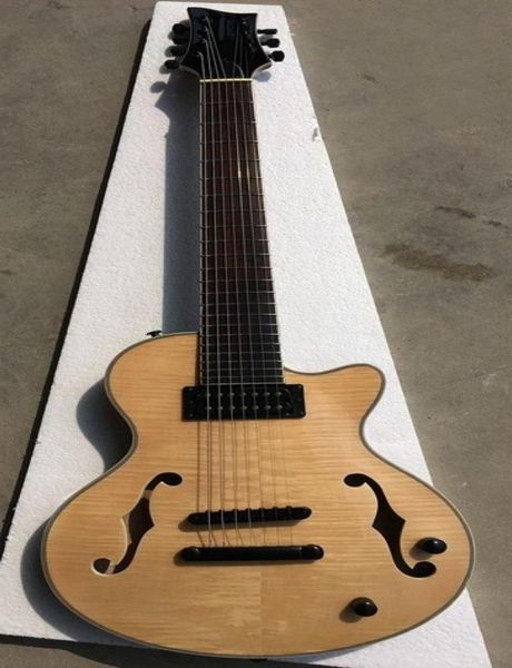 

whole flame maple neck through 7 string jazz electric guitar 07134711197