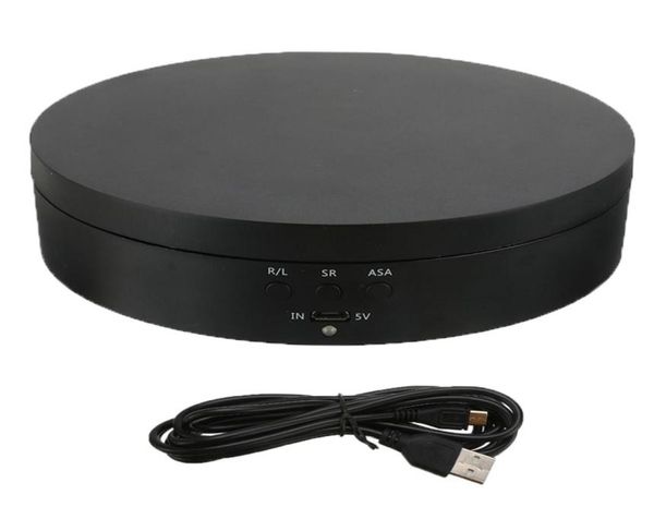 

high power electric rotating jewelry display stand base jewelry organizer turntable jewellery packaging display jewelry box mx20086524477, Black