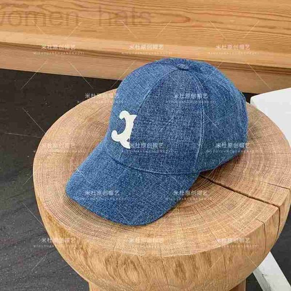 

ball caps designer triumphal arch 23 summer new water washing denim baseball cap embroidery fashion minimalism high grade tequila cap light, Blue;gray