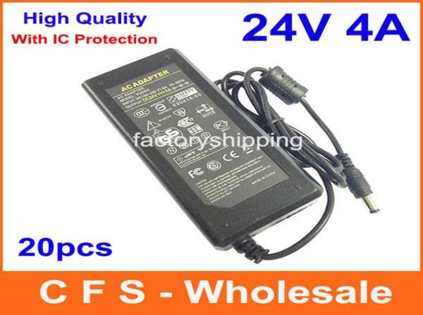 

20pcs ac dc 24v 4a power supply adapter 24v 96w adaptor charger dc 55mm 8861370
