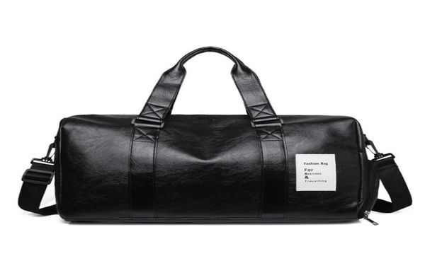 

outdoor bags pu leather gym bag fitness travel handbag dry wet for women men training sack shoulder tote sac de sport gymtas xa1706396192