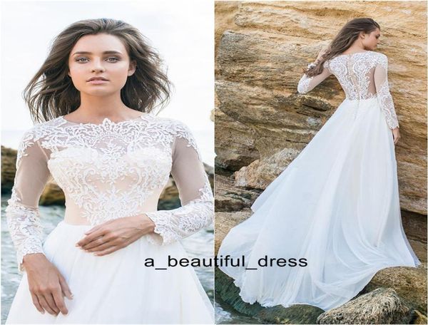 

lace wedding dress long sleeve party dress vestido de novia white bride dresses chiffon elegant wedding gowns bridal dresses5298363