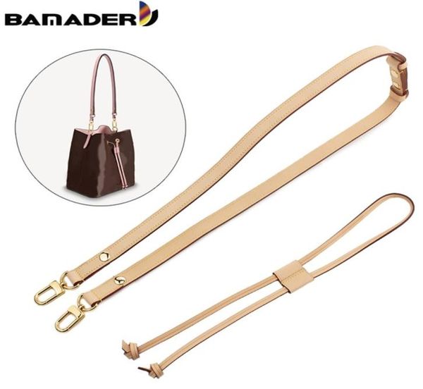 

bamader leather bag strap crossbody shoulder strap drawstring shrink belt buckle for repair neonoe bucket bag replacement strap 224907205, Black