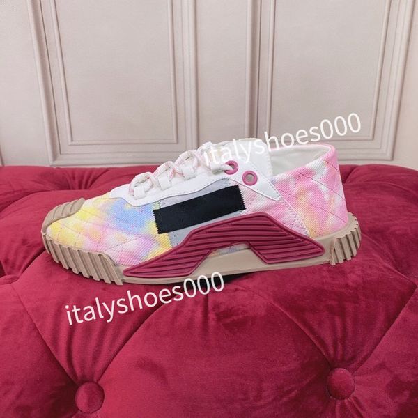 

2023 luxury designer womens fashion sneakers lace up popular flat casual men spring autumn walking shoes white, Black