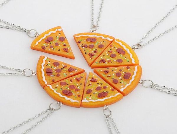 

seven petals splicing friends and lovers friendship pizza necklace dan406 mix order pendant necklaces8314398, Silver