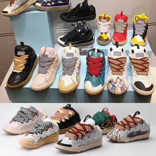 

women lace-up shoes sneakers calfskin shoe designer mesh extraordinary sneaker embossed leather curb rubber platform sole style 90s mens wom, Black