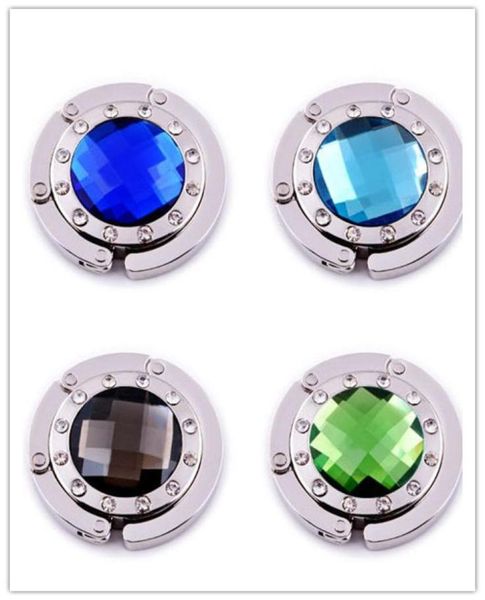 

folding hook hanger holder foldable for handbag bag purse clothing accessories with trendy rhinestone6344737, Black