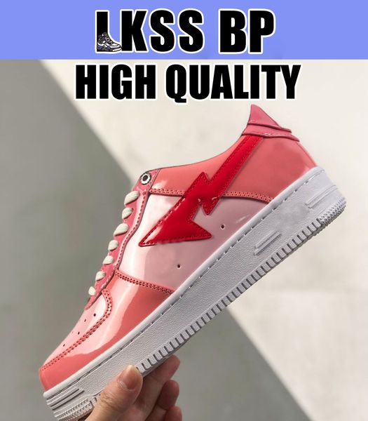 

lkss bp casual shoes bathing apes low comics yellow red blue black green patent leather royal bordeaux grey brown mint teal orange pink men