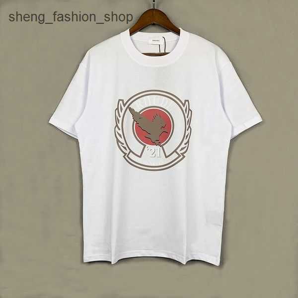 

2023 designer rhude men's t shirts 23ss shirt mens spring autumn letter print short sleeve us size 3 y1ad y1ad, White;black