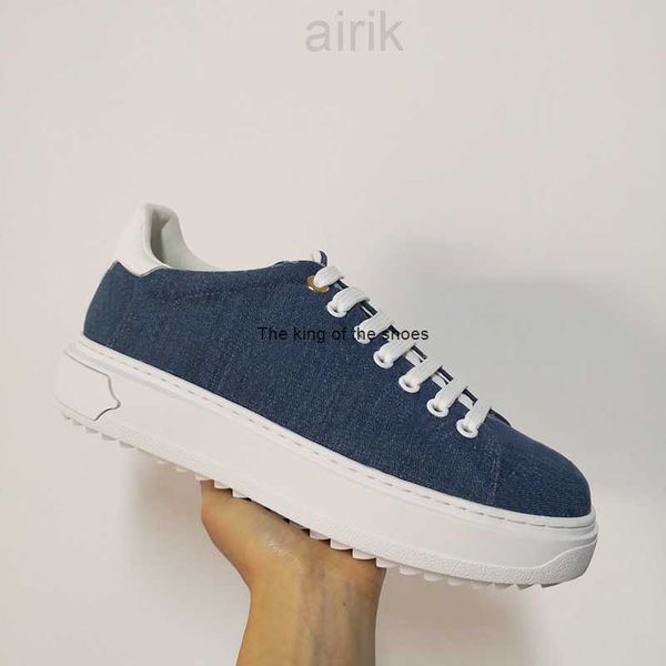 

fashion time out sneaker women platform shoes calf-leather runner trainers blue denim women's party wedding shoes eu41, Black