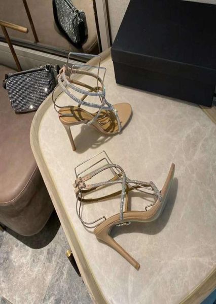 

new season woman aquazzura sandals bling bling crystal moondust 105 sandal fashion shoes4399010, Black