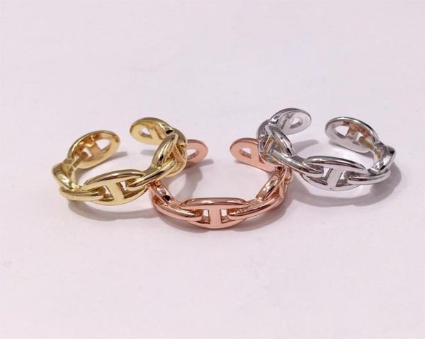

fashion titanium steel brand rose gold silver open narro h rings for women men love ring party wedding valentine039s day gift j7252907