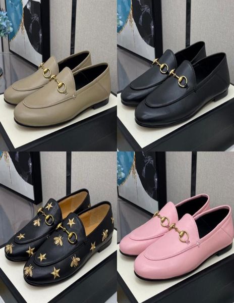 

single dress leather shoes for women autumn 2021 spring balanced sole with low heel and shallow edge metal buckle2036144, Black