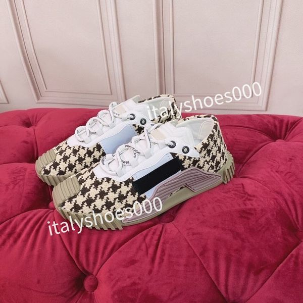 

new luxurys designer womens fashion sneakers lace up popular flat casual men spring autumn walking shoes white, Black