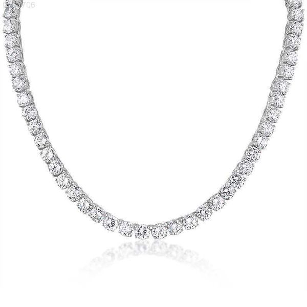 

selling gold zircon necklace women jewelry sterling silver tennis chain cz