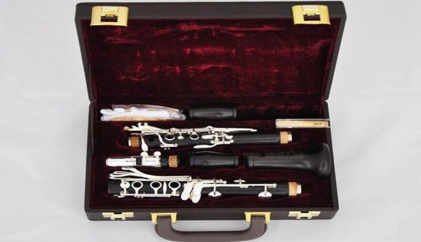 

professional africa black ebony wood wooden clarinet 18 key silver nickel with new case2358955