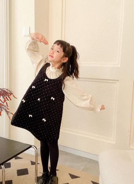 

baby girl dress princess sleeveless cute round neck dresses thicken cotton for kids children039s girls dresses 218332056, Red;yellow