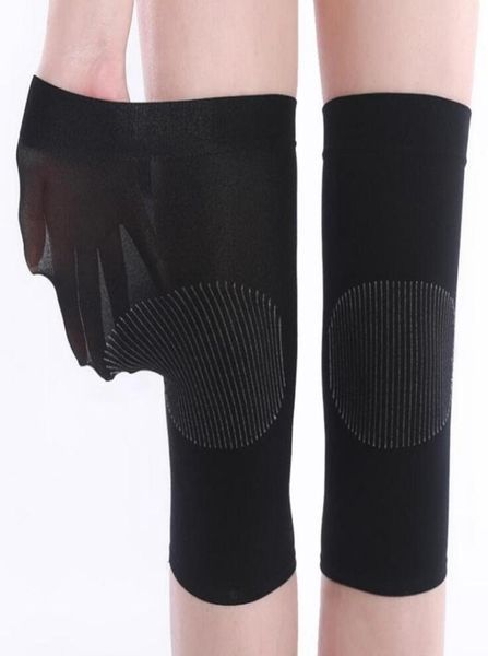 

women breathable knee protector thin motion knitting knee pads joint leg sheath warm riding summer running volleyball sports goods7180957, Black;gray