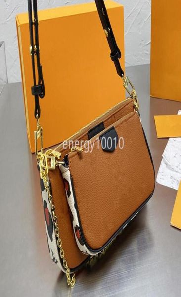 

real leather fashion handbags shoulder bags multi pochette accessoires purses women favorite mini accessories crossbody bag3377090, Black;red